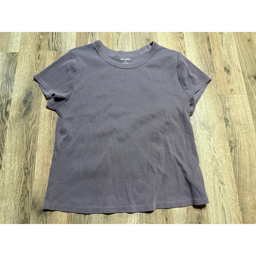 Old Navy Shirt Women's Size XL Purple Short Sleeve Shirt Crewneck Casual
